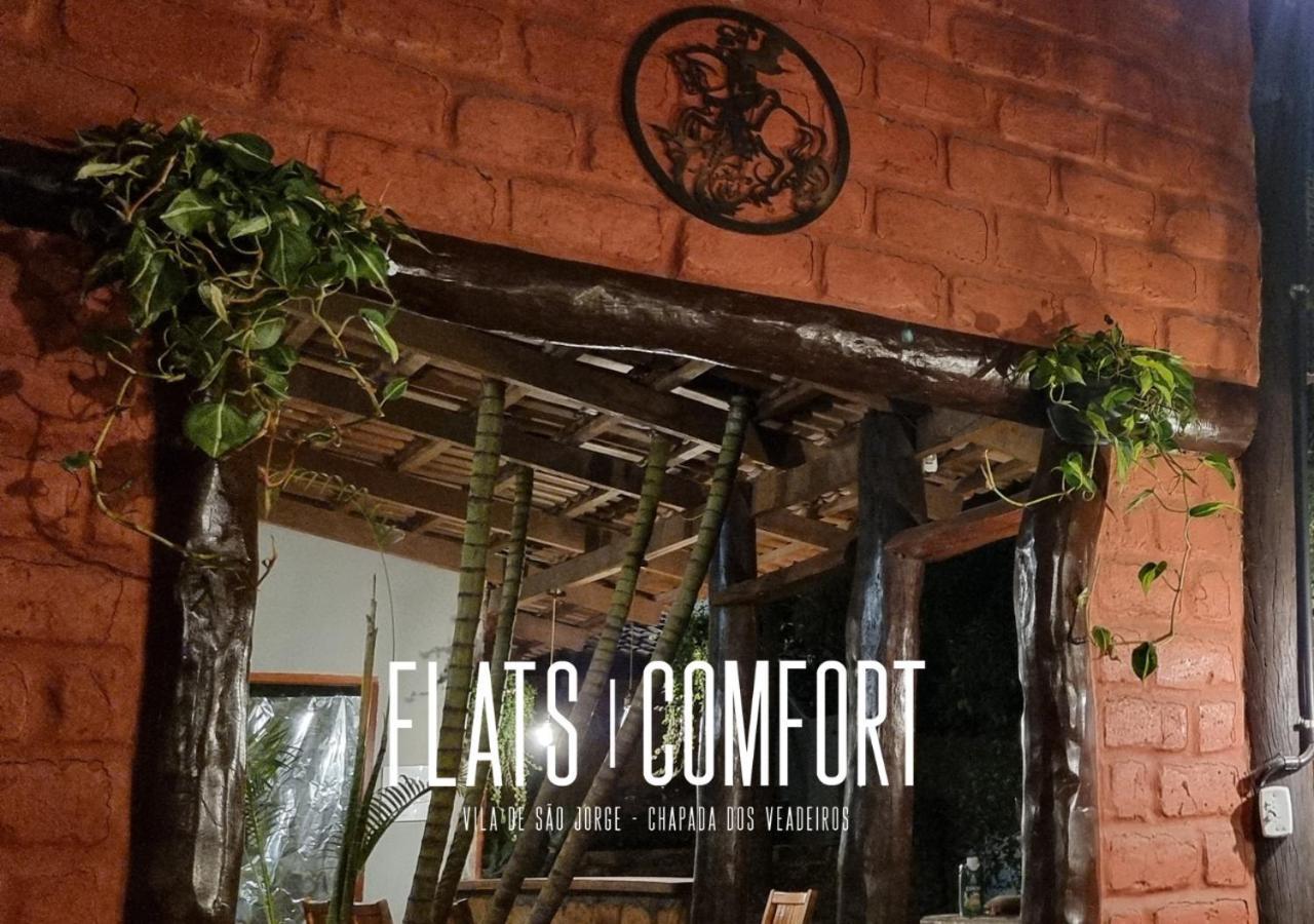 Novidade Flats Comfort Na Vila De Sao Jorge - Chapada Dos Veadeiros Hotel ภายนอก รูปภาพ