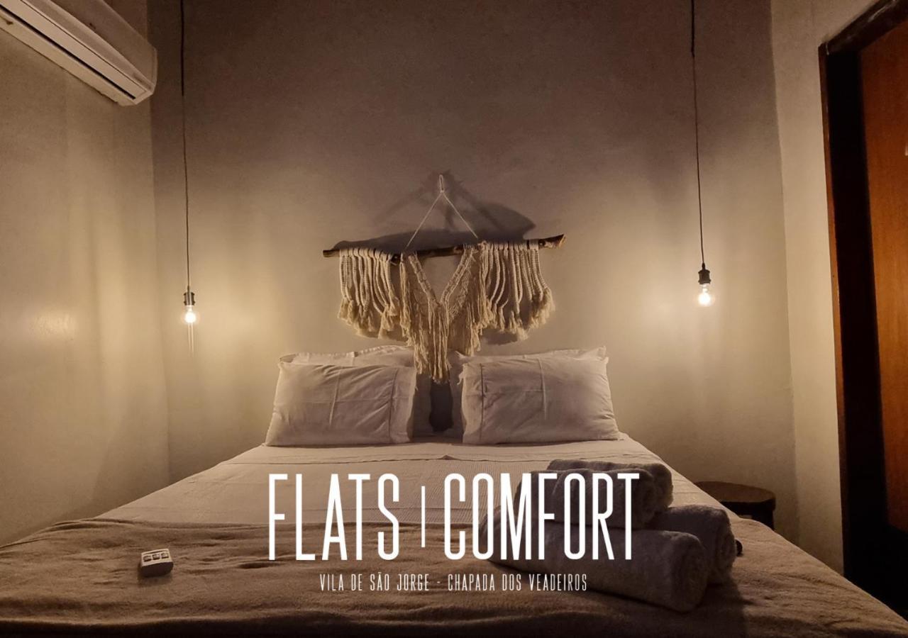 Novidade Flats Comfort Na Vila De Sao Jorge - Chapada Dos Veadeiros Hotel ภายนอก รูปภาพ