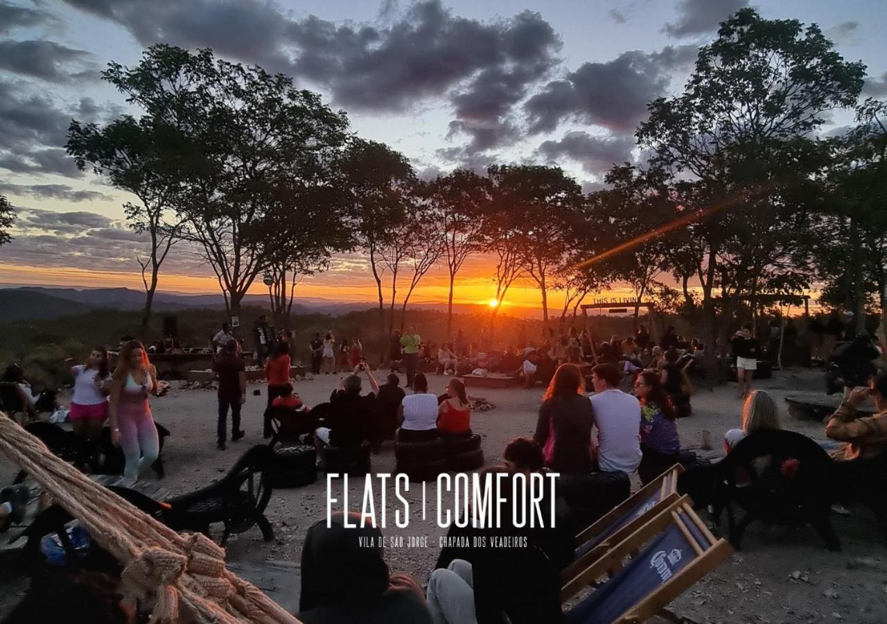 Novidade Flats Comfort Na Vila De Sao Jorge - Chapada Dos Veadeiros Hotel ภายนอก รูปภาพ