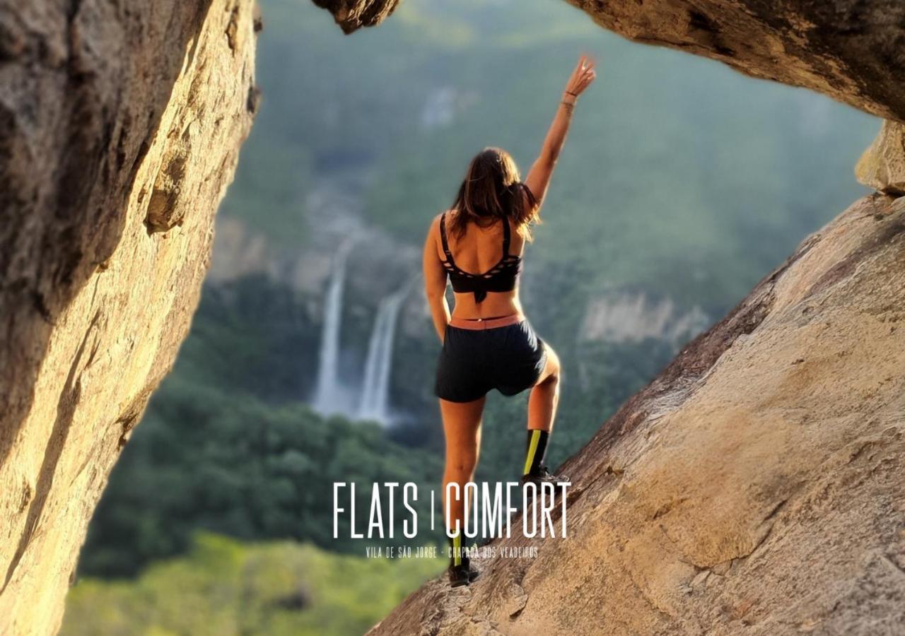 Novidade Flats Comfort Na Vila De Sao Jorge - Chapada Dos Veadeiros Hotel ภายนอก รูปภาพ