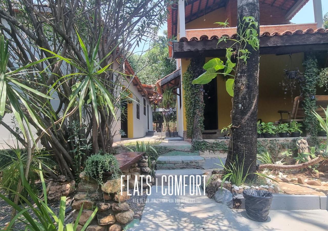 Novidade Flats Comfort Na Vila De Sao Jorge - Chapada Dos Veadeiros Hotel ภายนอก รูปภาพ