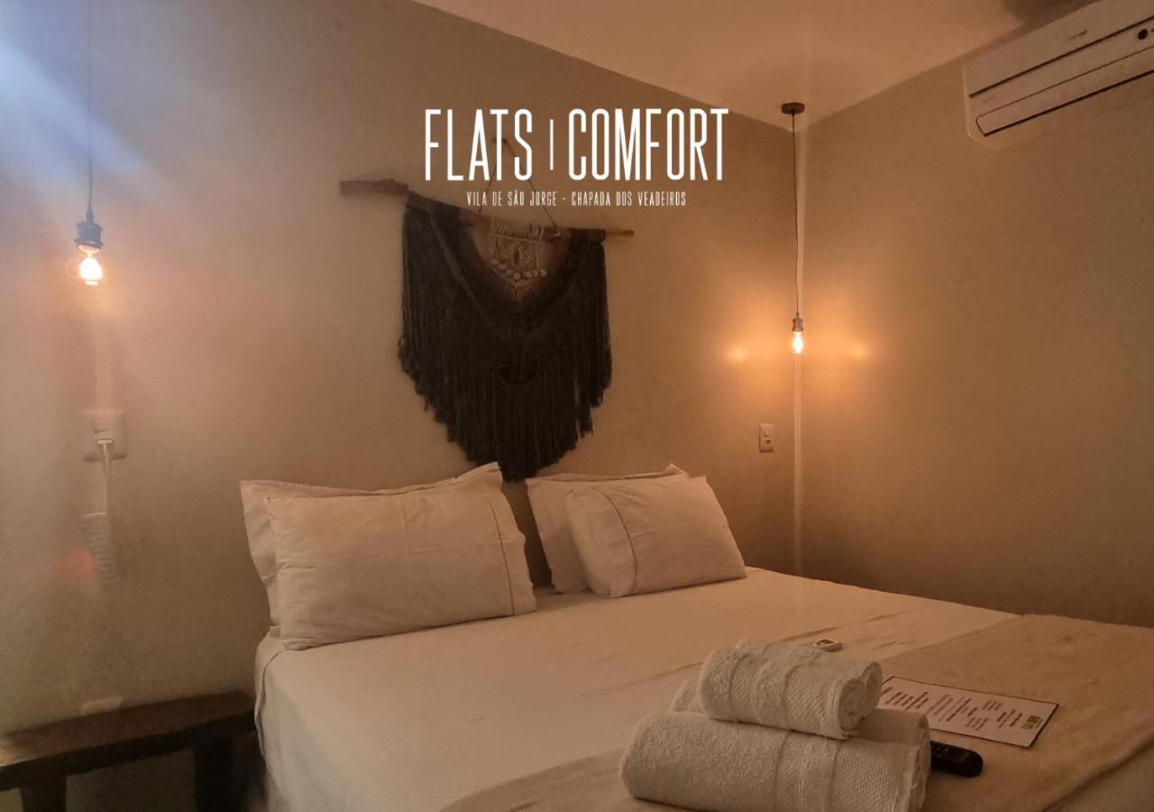 Novidade Flats Comfort Na Vila De Sao Jorge - Chapada Dos Veadeiros Hotel ภายนอก รูปภาพ