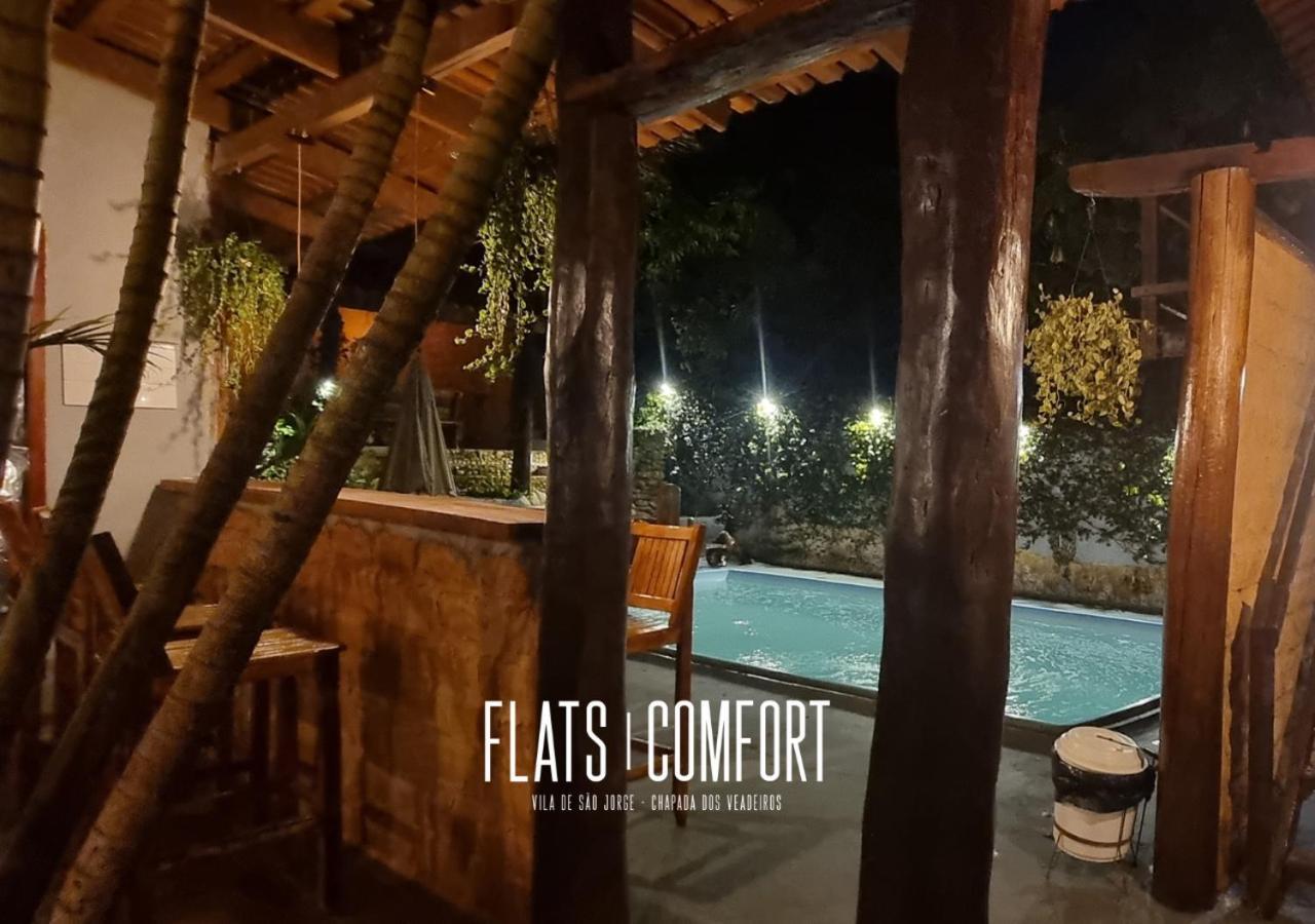 Novidade Flats Comfort Na Vila De Sao Jorge - Chapada Dos Veadeiros Hotel ภายนอก รูปภาพ