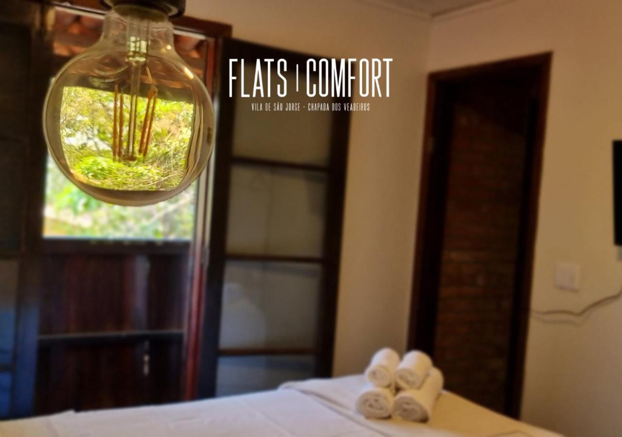 Novidade Flats Comfort Na Vila De Sao Jorge - Chapada Dos Veadeiros Hotel ภายนอก รูปภาพ