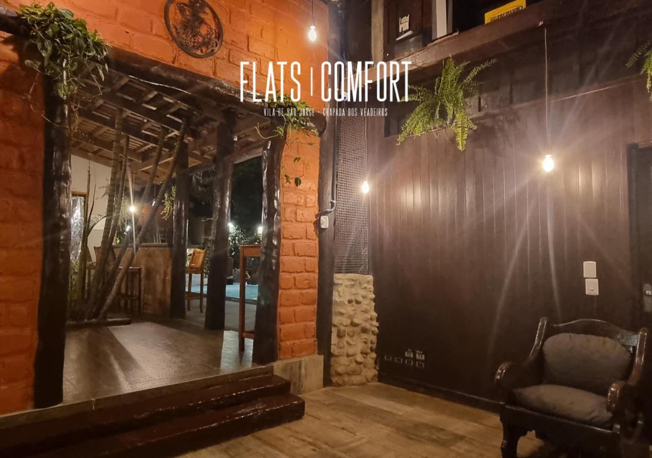 Novidade Flats Comfort Na Vila De Sao Jorge - Chapada Dos Veadeiros Hotel ภายนอก รูปภาพ