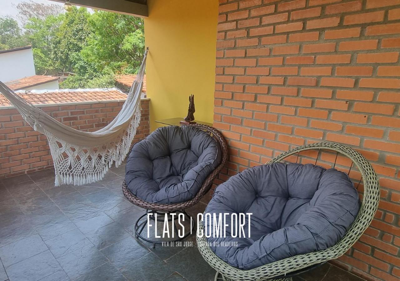 Novidade Flats Comfort Na Vila De Sao Jorge - Chapada Dos Veadeiros Hotel ภายนอก รูปภาพ