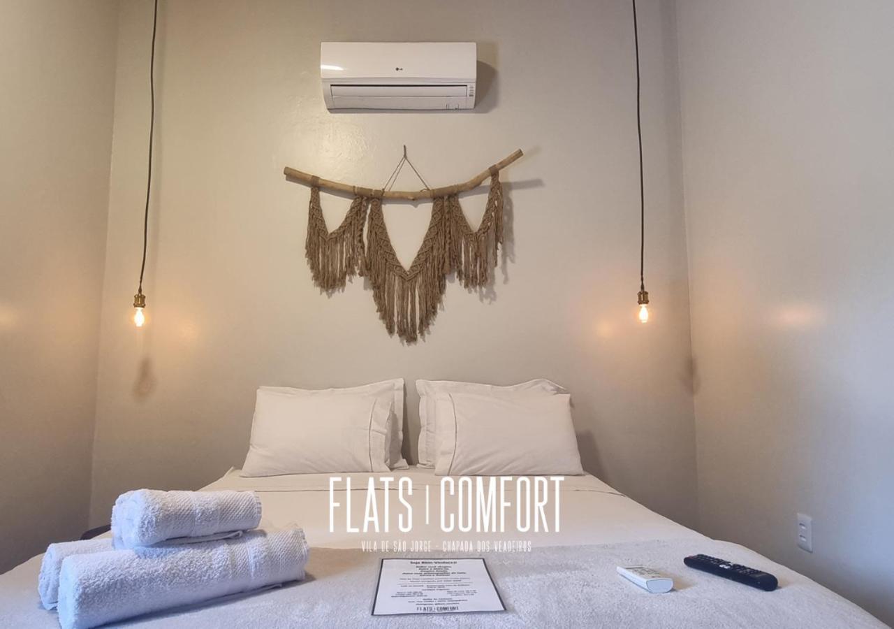 Novidade Flats Comfort Na Vila De Sao Jorge - Chapada Dos Veadeiros Hotel ภายนอก รูปภาพ
