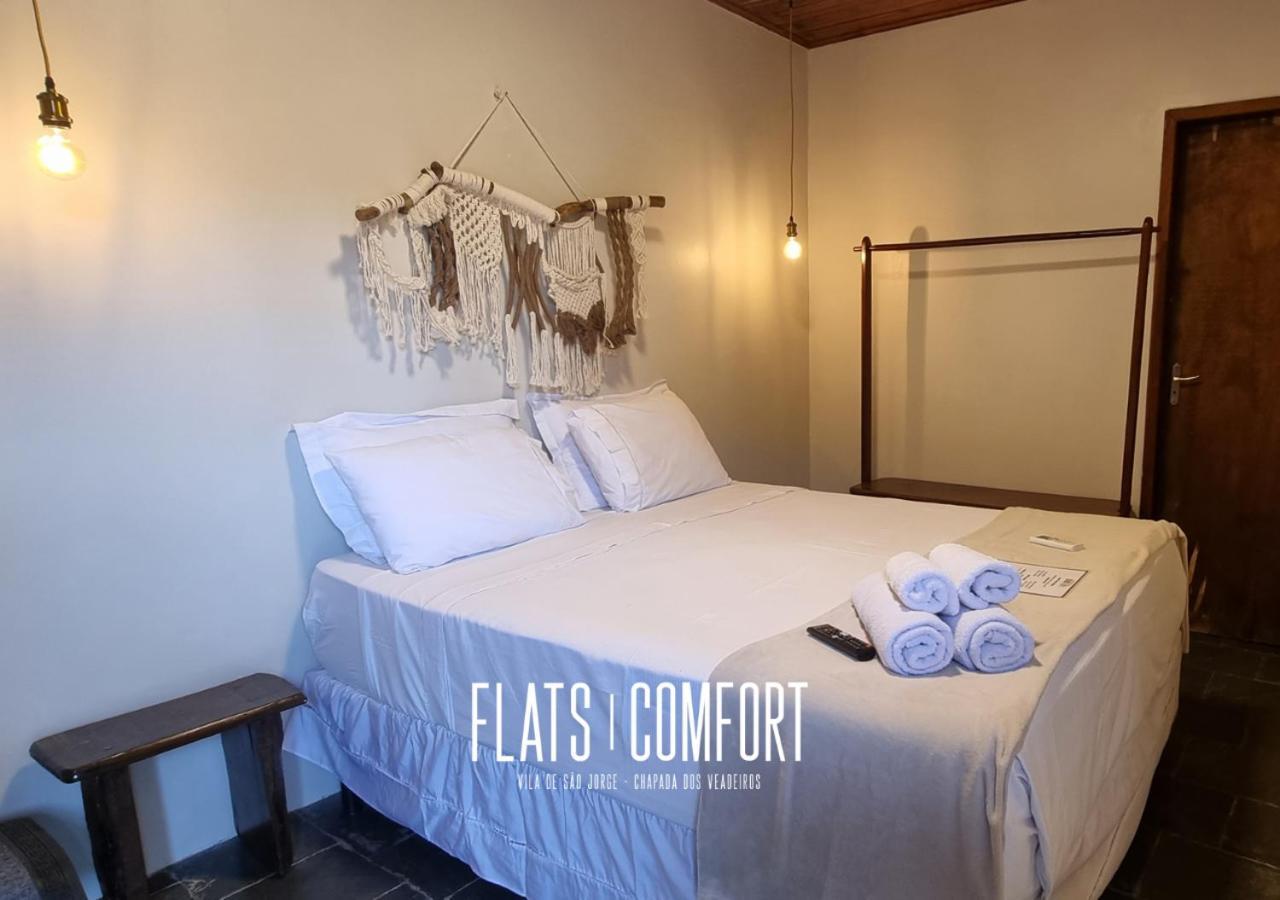 Novidade Flats Comfort Na Vila De Sao Jorge - Chapada Dos Veadeiros Hotel ภายนอก รูปภาพ