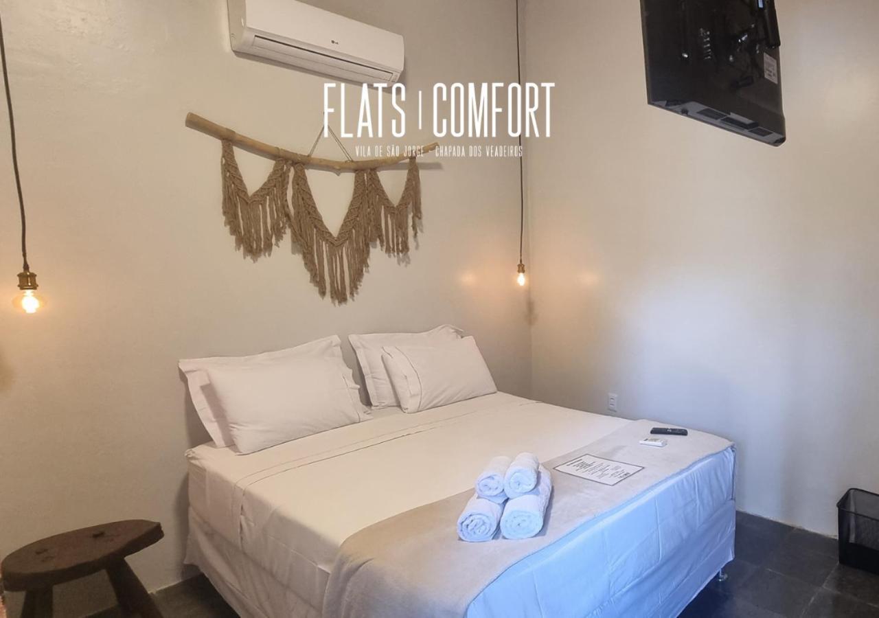 Novidade Flats Comfort Na Vila De Sao Jorge - Chapada Dos Veadeiros Hotel ภายนอก รูปภาพ