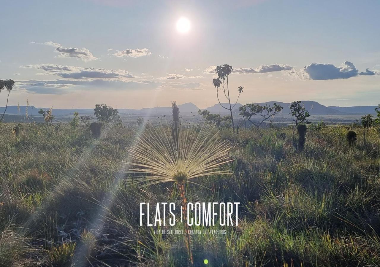 Novidade Flats Comfort Na Vila De Sao Jorge - Chapada Dos Veadeiros Hotel ภายนอก รูปภาพ