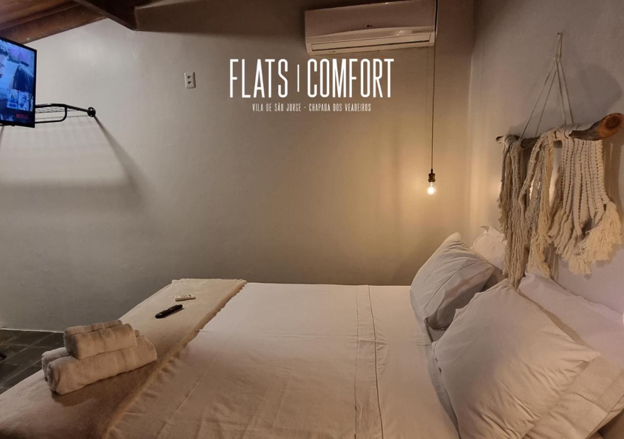 Novidade Flats Comfort Na Vila De Sao Jorge - Chapada Dos Veadeiros Hotel ภายนอก รูปภาพ