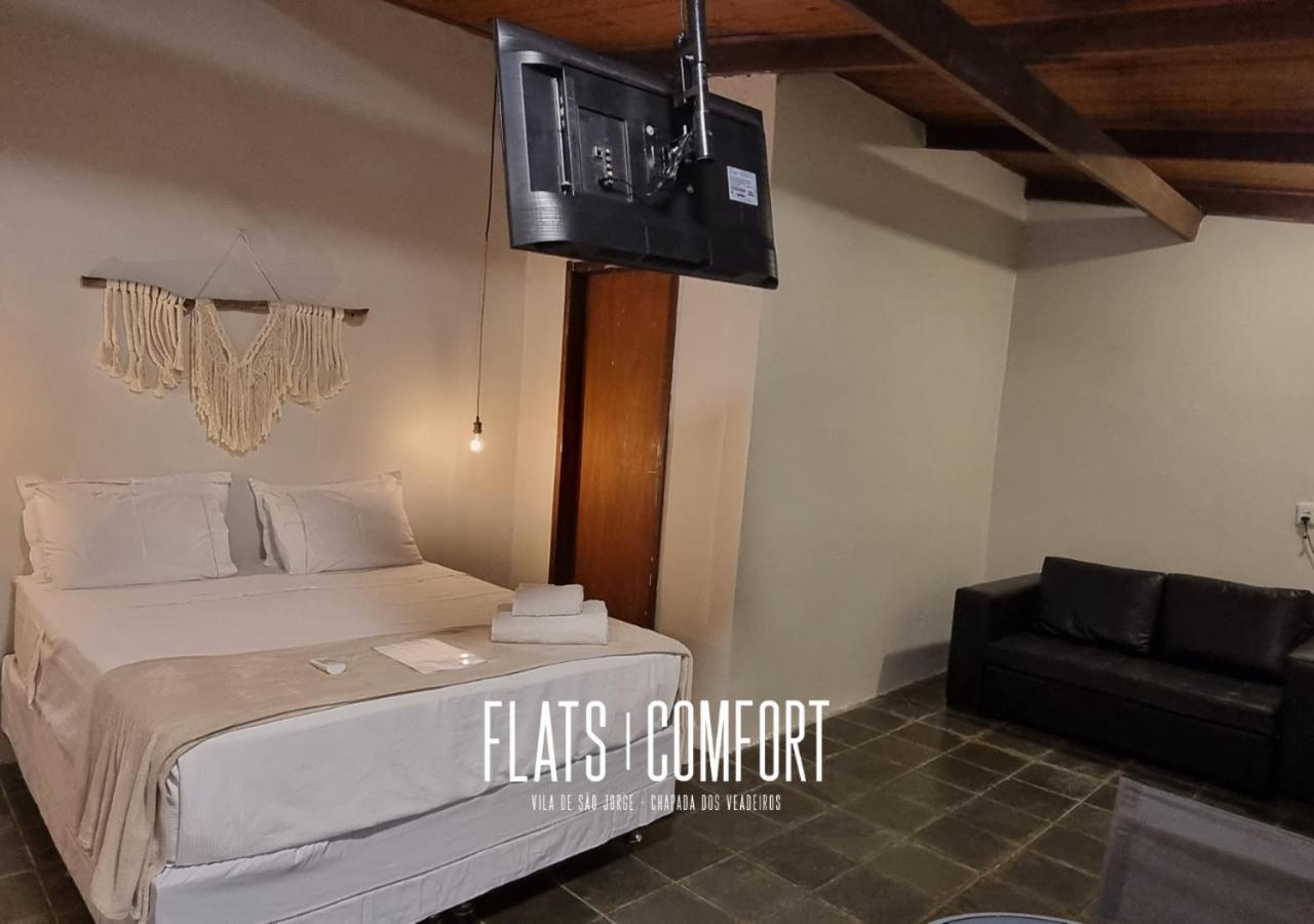 Novidade Flats Comfort Na Vila De Sao Jorge - Chapada Dos Veadeiros Hotel ภายนอก รูปภาพ