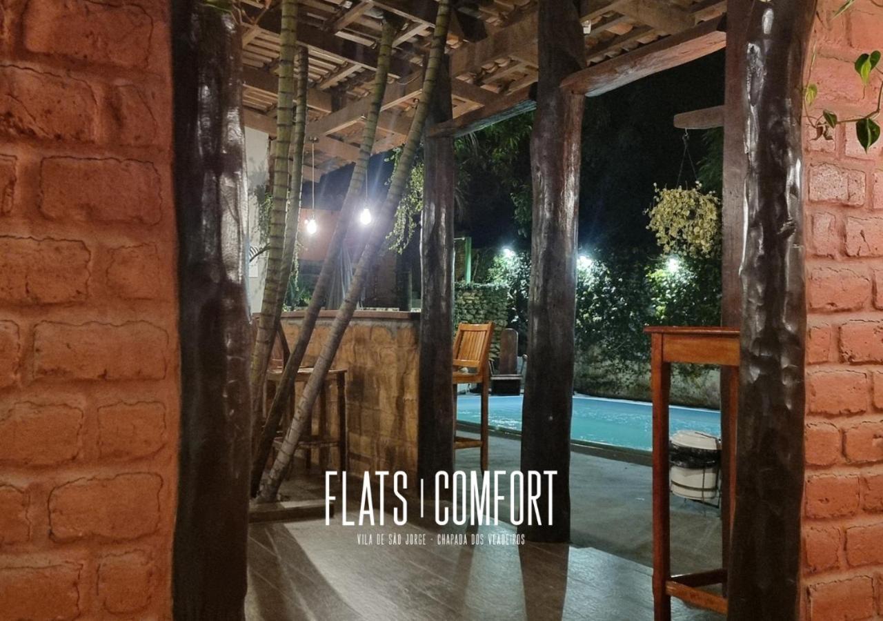 Novidade Flats Comfort Na Vila De Sao Jorge - Chapada Dos Veadeiros Hotel ภายนอก รูปภาพ