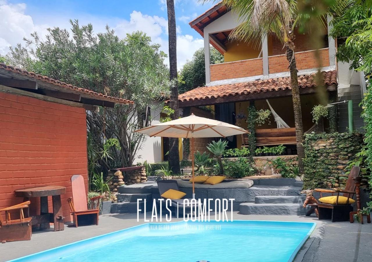 Novidade Flats Comfort Na Vila De Sao Jorge - Chapada Dos Veadeiros Hotel ภายนอก รูปภาพ