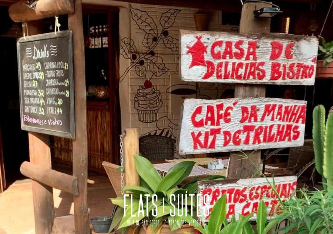 Novidade Flats Comfort Na Vila De Sao Jorge - Chapada Dos Veadeiros Hotel ภายนอก รูปภาพ