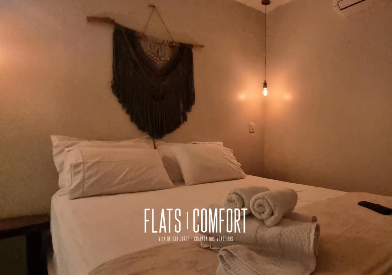 Novidade Flats Comfort Na Vila De Sao Jorge - Chapada Dos Veadeiros Hotel ภายนอก รูปภาพ
